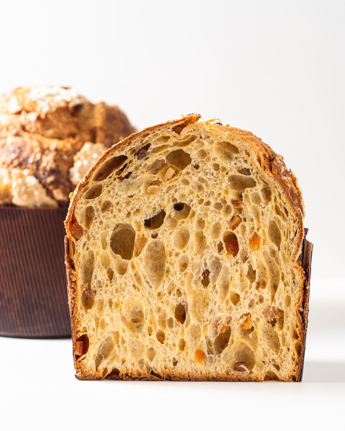 Tall del panettone de fruita